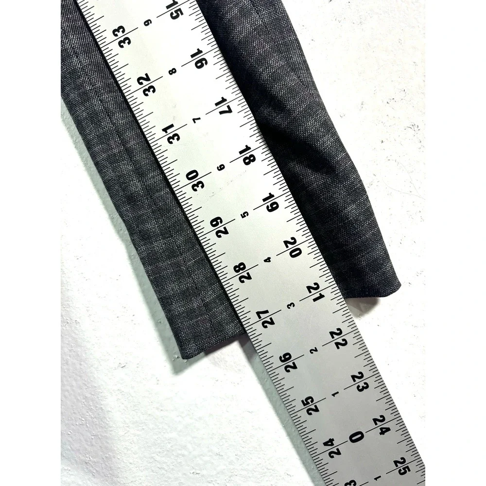 boys charcoal burgundy check Michael Kors blazer jacket sport suit coat 12‎ R